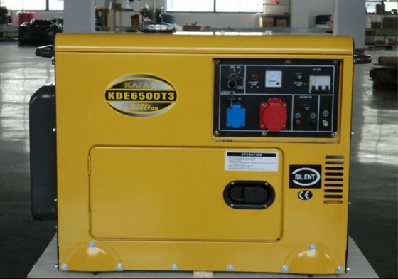 5kva 無声連続したディーゼル発電機、家のための防音のディーゼル発電機