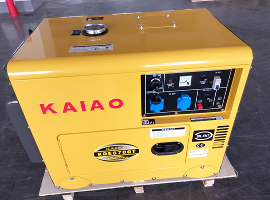 単一フェーズのキーの開始の無声小さいディーゼル発電機 2KW - 10KW AC KDE6500T