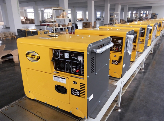 6000W AC 単一フェーズの倍の電圧小さいディーゼル発電機保証 12 か月の