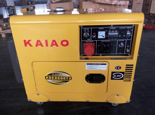 習慣 7KVA 3 つの段階の小さいディーゼル発電機、小さく静かなディーゼル発電機
