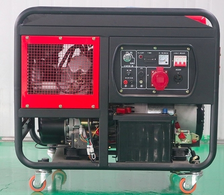 空気冷却 2 シリンダー エンジン 10kva 10kw ディゼル発電機 輪付き