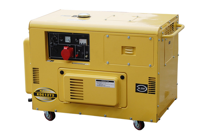 50HZ は家バックアップ、10kva 無声ディーゼル発電機のための段階の小さいディーゼル発電機を三倍にします