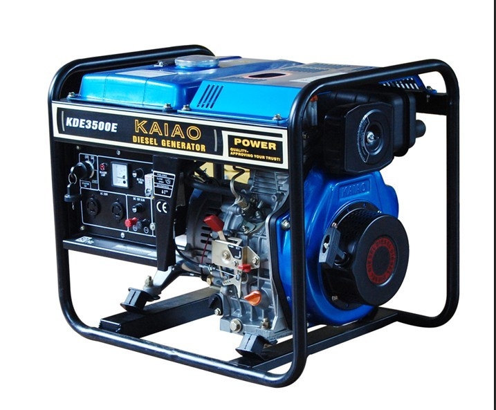 12.5L 燃料タンクが付いているエア冷却されたエンジン開いたフレーム 3kw のディーゼル発電機