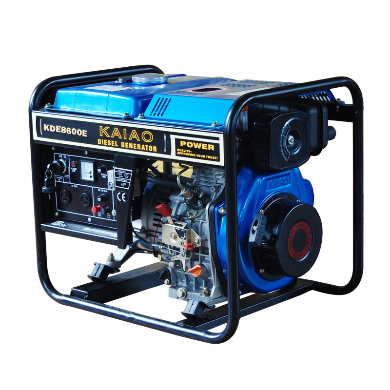 50hz 6kva 3000rmp の開いたフレームのディーゼル発電機、電気開始のディーゼル発電機 KDE8600E